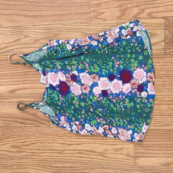 Cabi colorful floral spaghetti strap button up camisole, women's size S - Picture 4 of 6